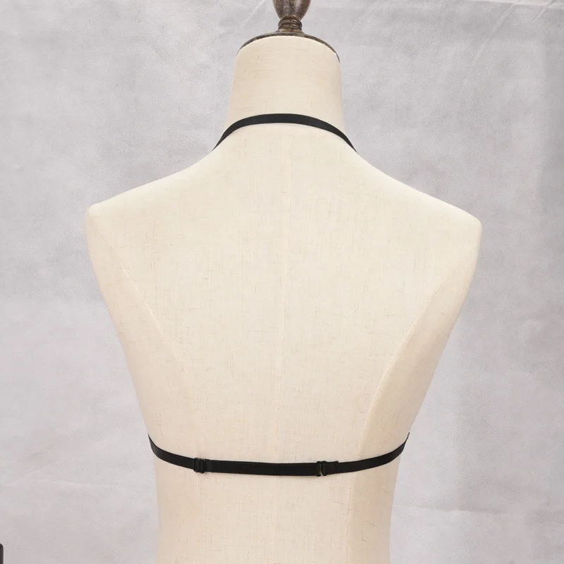 JLX.HARNESS Sexy bondage body harness bra Rave wear elastic cage lingerie top black Cage strappy | Женская одежда