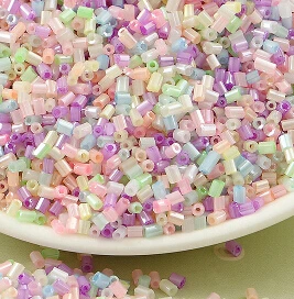 color 12 450 г Изготовление ювелирных изделий DIY 2*3 мм чешские стеклянные пробирки бисер стеклянные пробирки бусины 12 ярких цветов - Цвет: color 12