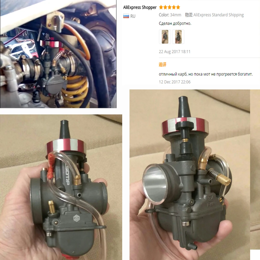 

ZS Racing 4T Engine universal Carburetor PWK 28 30 32 34mm For Keihin Modify Off Road Motorcycle Scooter UTV ATV With Power Jets