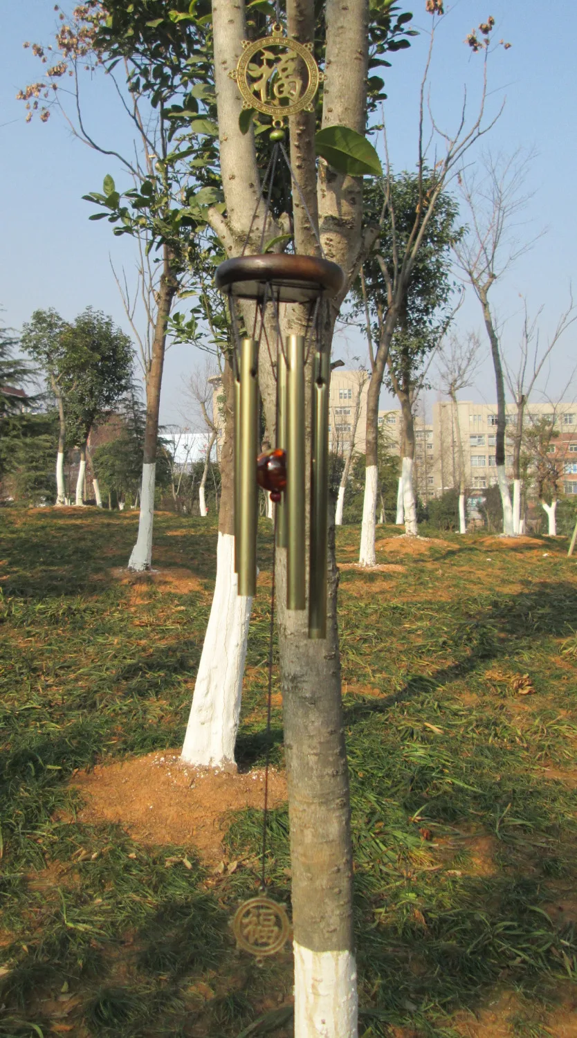 Удивительные 5 трубок античная бронза деревянная часовня церковные колокольчики