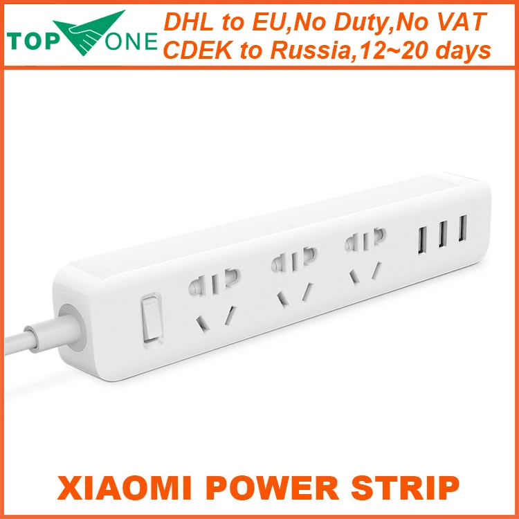 Original Xiaomi Power Strip Outlet Socket 3 USB Extension Socket Plug with Socket AU Standard Socket material PC 2500W 3 USB OUT