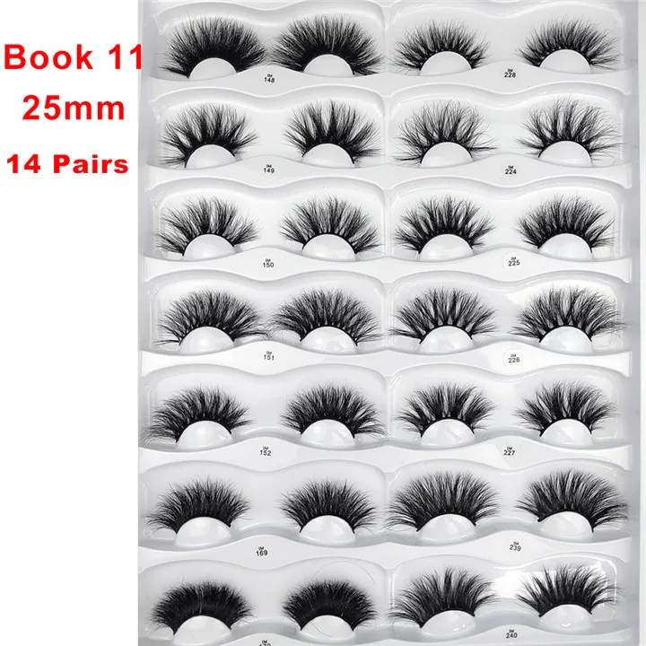 Book -11 14 Pairs Натуральные ресницы из меха норки Книга ручной работы накладные макияж ресниц 3d норковые ресницы книга поддельные искусственные ресницы искусственные фареты Maquiagem - Цвет: Book -11 14 Pairs