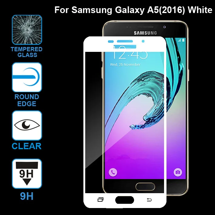 Закаленное стекло HATOLY для Samsung Galaxy A5 2016 2 шт. защита экрана a510f полное покрытие 3D