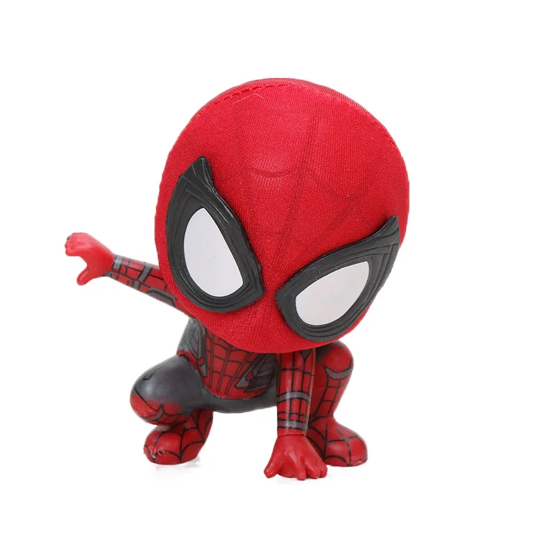 7.5cm style 1 7-18,5 см игрушки Marvel Мстители магнит Человек-паук возвращение домой ПВХ Фигурки Q версия мини модель человека-паука кукла украшение автомобиля - Цвет: 7.5cm style 1