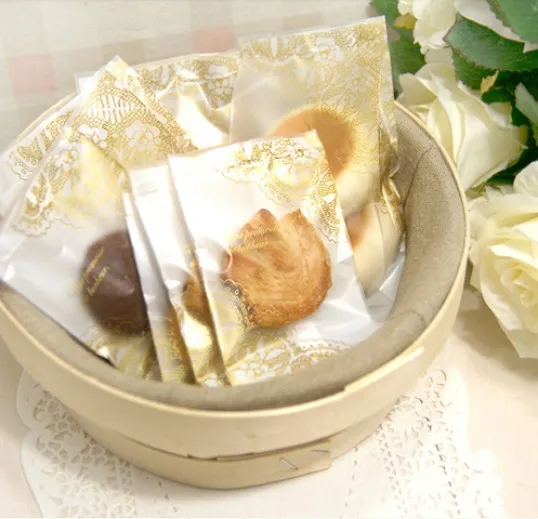 Оптовая продажа кружевные пластиковые пакеты для печенья и конфет контейнер