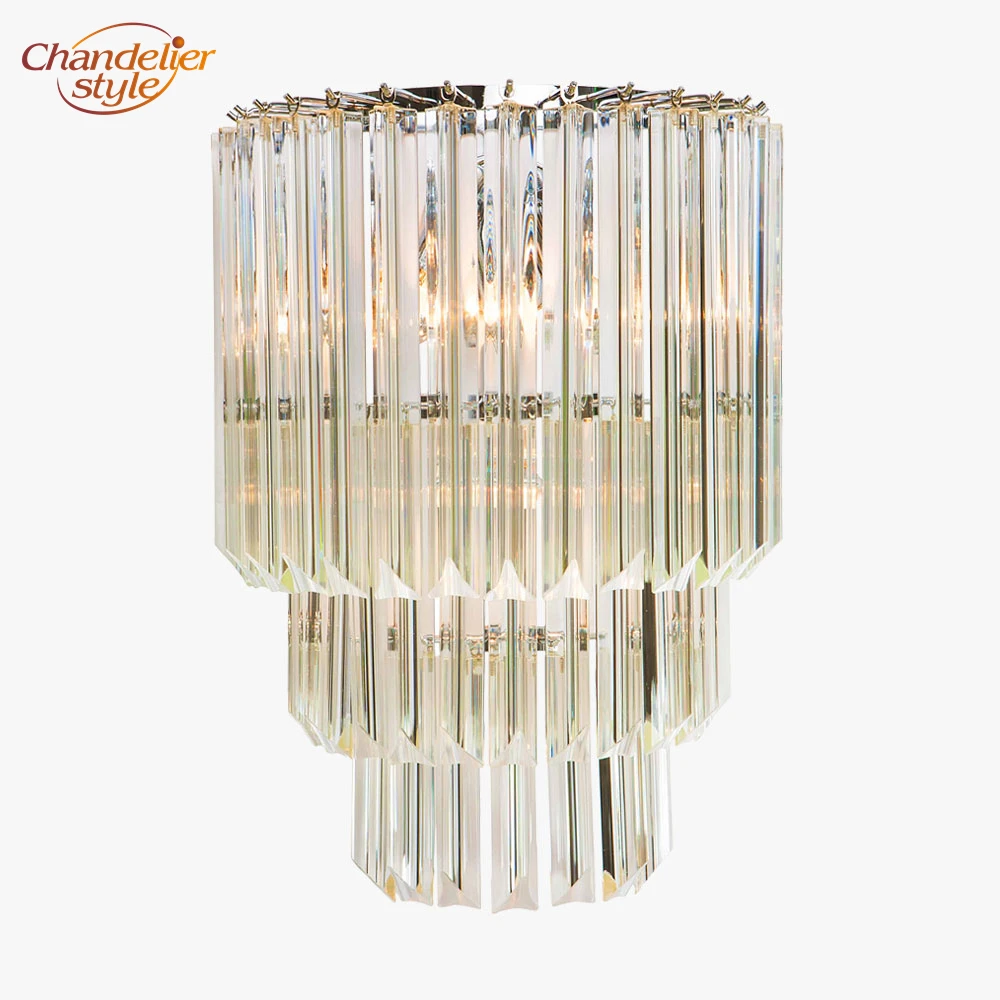 

Modern Glass Prism Wall Sconce Lamp Light Lighting Fixture for Home Living and Dining Room Home Hotel Restaurant Decoration