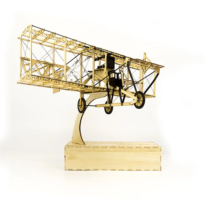 Wright Brothers Curtiss толкатель 1911 Винтаж 550 мм размах крыльев самолетик из пробкового