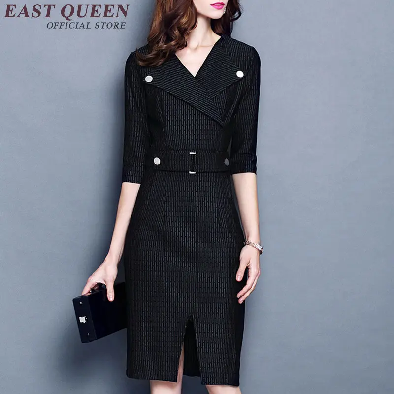 Платье женское офисное черное с поясом DD012|dress for|dress for womenoffice dress |