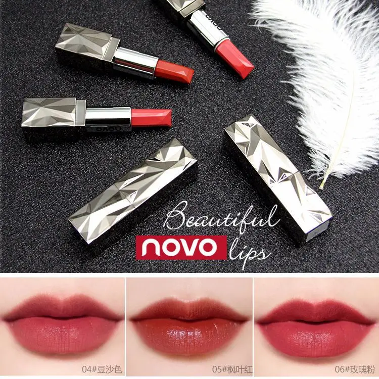 1PCS Makeup NOVO5221 luxurious stunning gem lipstick moisturizing and |