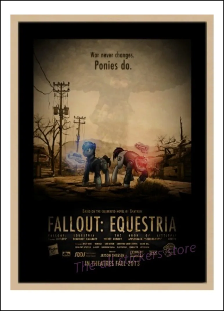Fallout 3 4 игровой плакат серия Fallout игра Ретро плакат, крафт-бумага для бара кафе домашний декор Настенная роспись/2030