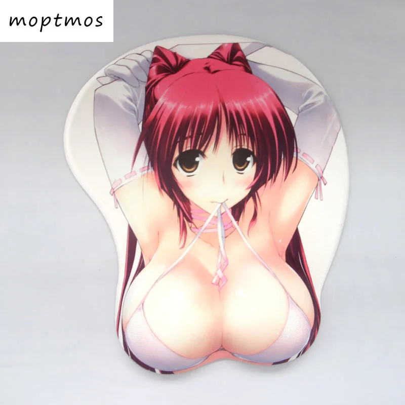 Мультяшный милый сексуальный мягкий силиконовый 3D коврик для мыши, аниме эргономичный коврик для мыши, игровой коврик для мыши с подставкой для запястья - Цвет: F