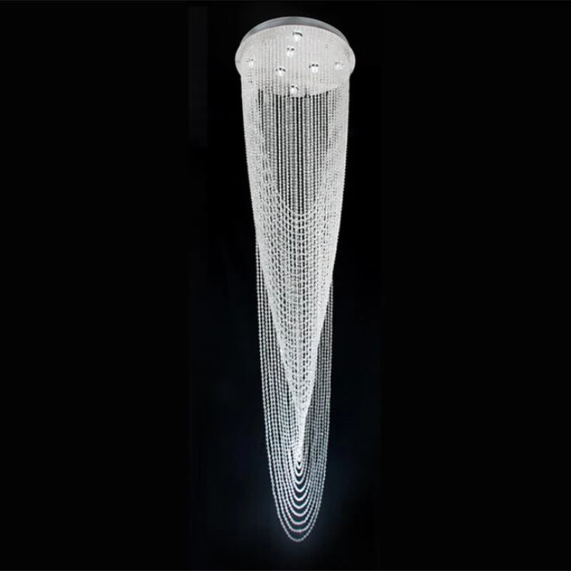 

jmmxiuz Big modern chandelier crystal lamp long stair light fixtures LED light Custom size wideth 100cm