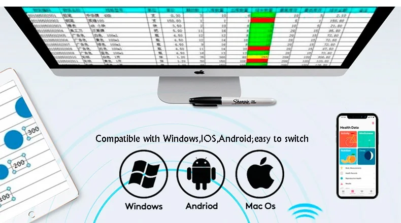 Ajazz 308i мульти-устройство СТИМ панк ретро круглый колпачок Универсальная Bluetooth беспроводная клавиатура для телефона, планшета, ноутбука