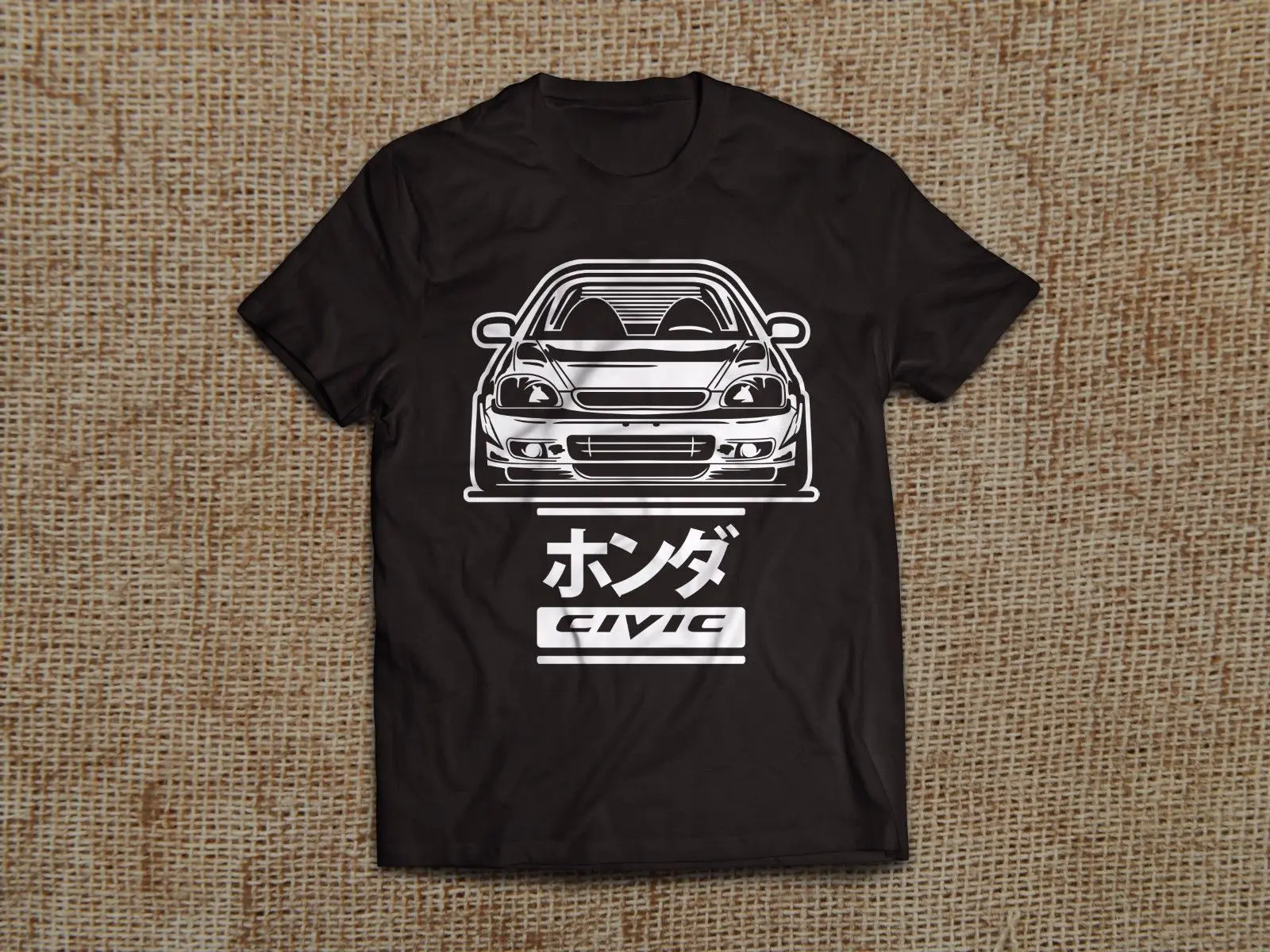 Футболка мужская с круглым вырезом рубашка принтом коротким рукавом в японском