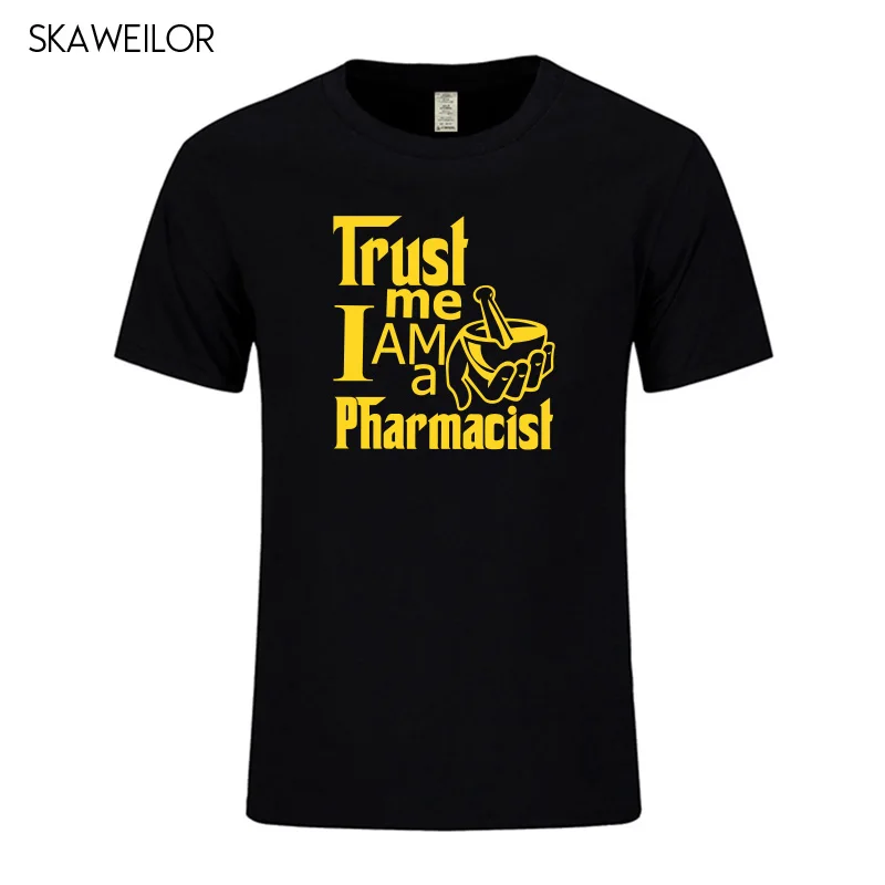 Trust Me Im A Pharmacist Футболка мужская летняя хлопковая Повседневная футболка с