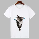 Новинка 2019, летняя футболка с принтом кошки, Женская забавная футболка, топ для девушек, хипстерская интересная футболка, одежда