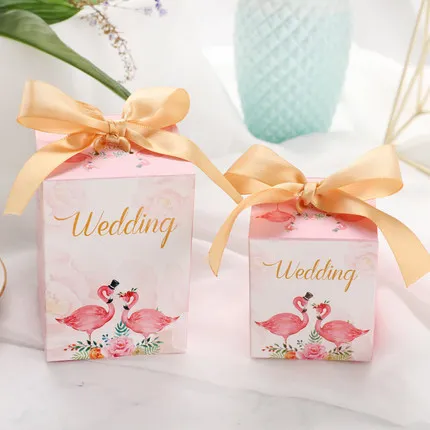 Wedding Gift Box Birthday Party Baby Shower Favors Candy With Ribbon Decoration Event Supplies | Дом и сад