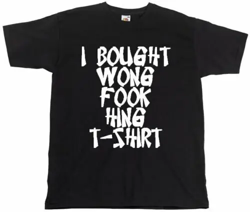 Забавные мужские футболки Wong Foo King смешная китайская Joking черная футболка |
