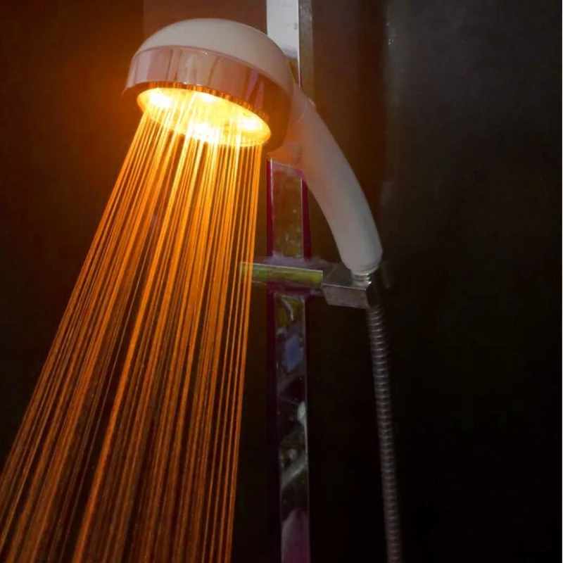 CY-A30 White Color ABS Plastic Water Saving 7 Colors Fast Flashing and Temperature Control LED Hand Hold Shower Heads | Обустройство