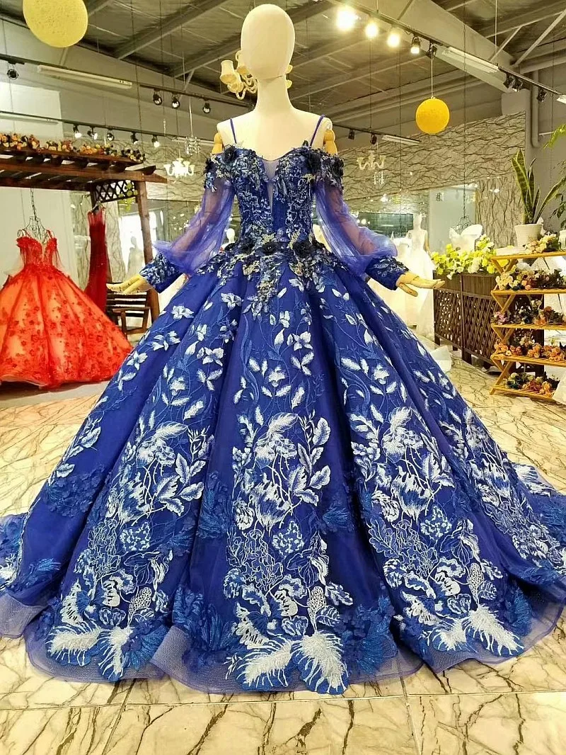 Темно Синие Свадебные платья с длинными рукавами 2018 модные новые сексуальные