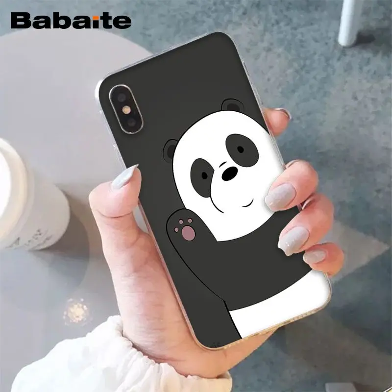 A7 Babaite три милых медведя панда мультфильм DIY Роскошный Высокий протектор на конце чехол для iPhone 5 5Sx 6 7 7plus 8 8Plus X XS MAX XR - Цвет: A7