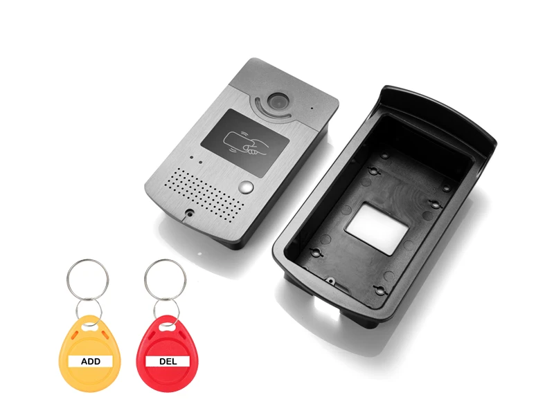 RAYKUBE RFID система контроля допуска к двери с видео дверной телефон Электрический дверной замок RFID считыватель Домашняя безопасность полный комплект