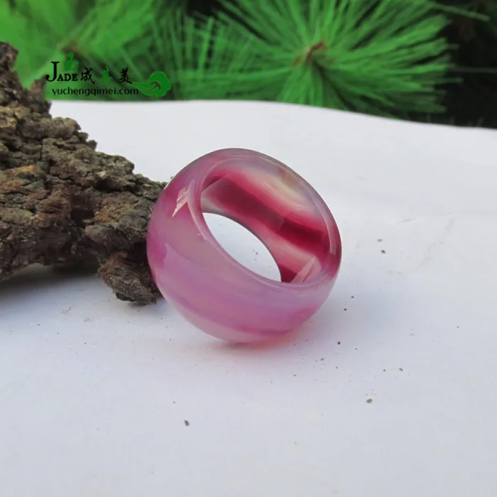 19 7 натуральное ледяное кольцо Топ Фиолетовый Цвет Халцедон Агат Нефритовое