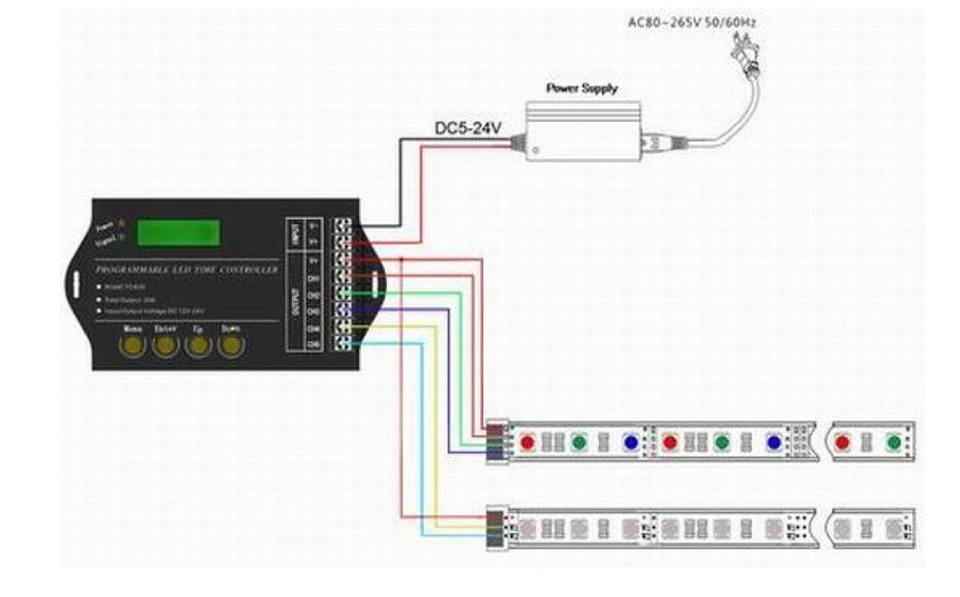 TC421 TC420 Wi-Fi Время программируемый 5 канала led контроллер tc420 время led контроллер для 5050 3528 5630 Светодиодные полосы
