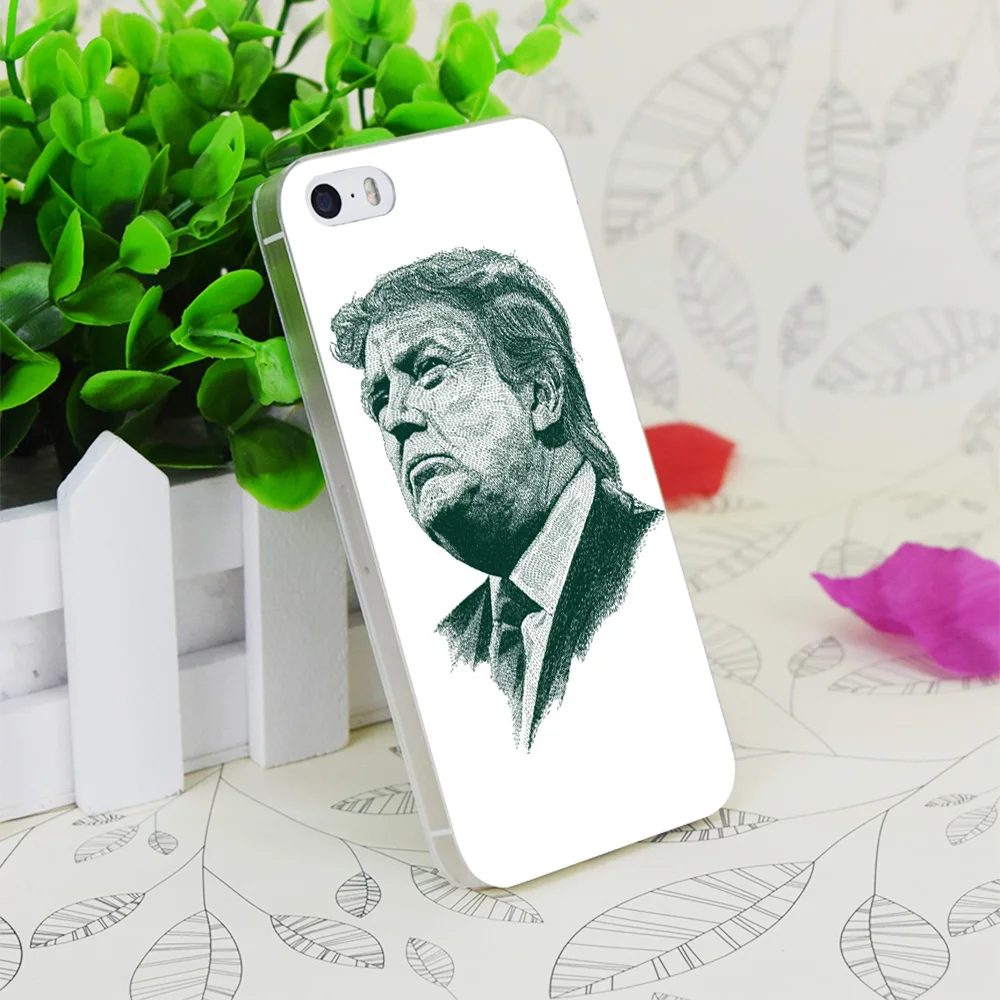 C3505 Дональд Джон Трамп Прозрачный Жесткий Тонкий чехол для Apple IPhone 4 4S 4G 5 5G 5S SE 5C 6 6S