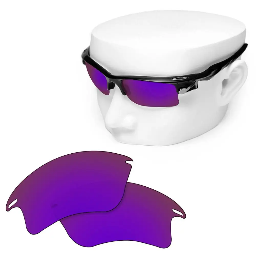 

OOWLIT Polarized Replacement Lenses of Purple Mirror for-Oakley Fast Jacket XL OO9156 Sunglasses