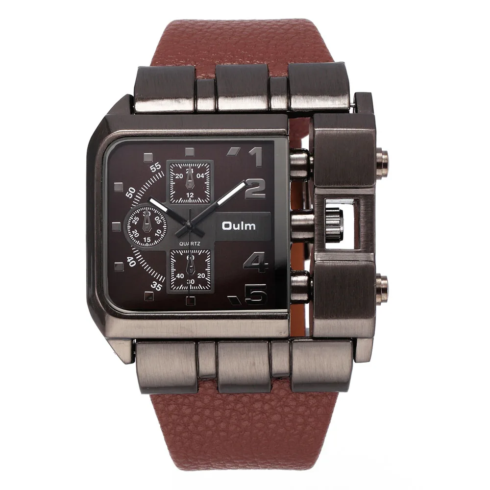 Reloj hombre Депортиво OULM бренда оригинальные уникальный дизайн квадратный мужские