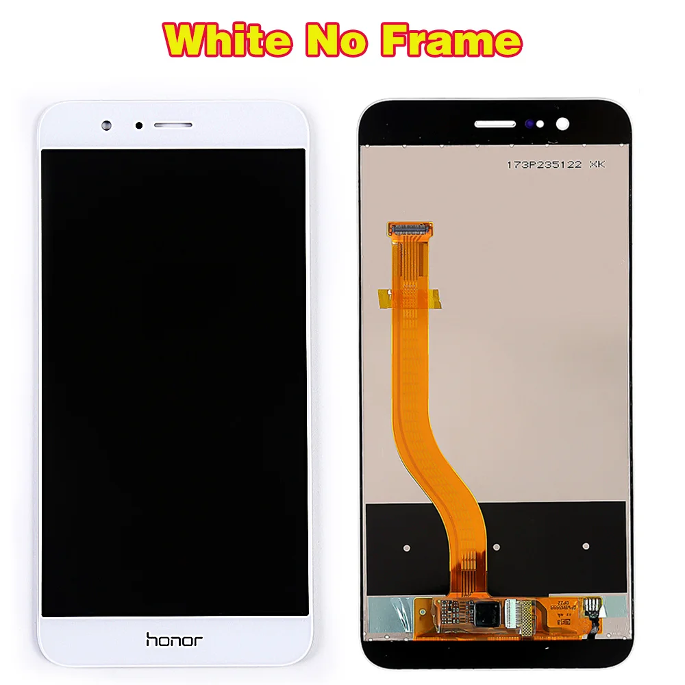 White Without Frame Huawei Honor 8 Pro ЖК-дисплей huawei V9 DUK-L09 DUK-AL20 сенсорный экран 5,7 дюймов дигитайзер сборка рамка бесплатные инструменты стеклянная пленка - Цвет: White Without Frame