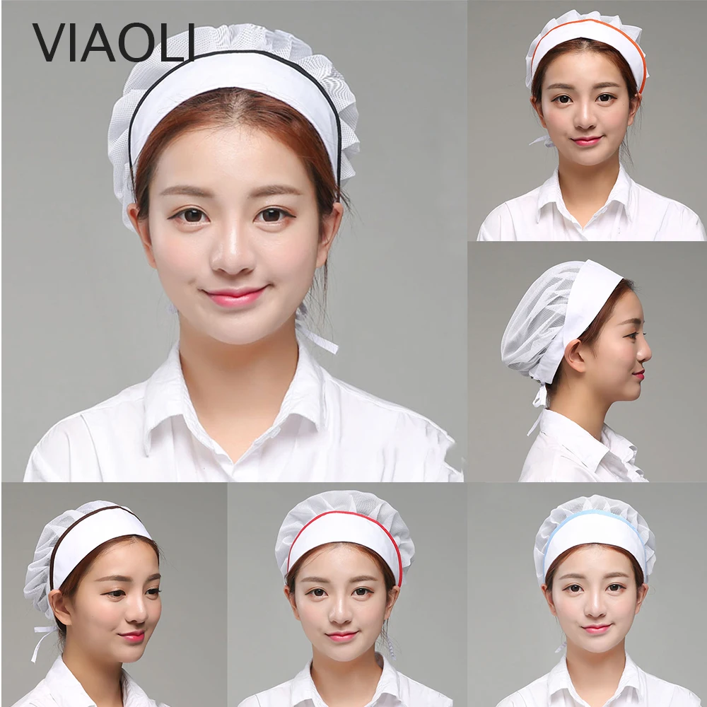 

Adjustable Mesh Caps Cafe Bar Kitchen Restaurant Hotel Bakery Waiter Chef Work Hats Men Women Breathable Mushroom Caps 2019 hat