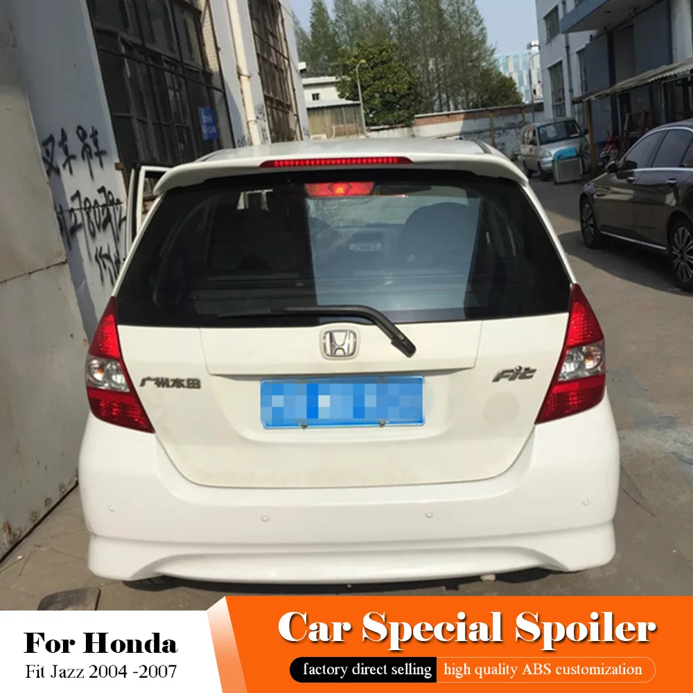 Спойлер для Honda Fit Jazz Black 2004 2005 2006 2007 высококачественный АБС-пластик праймер