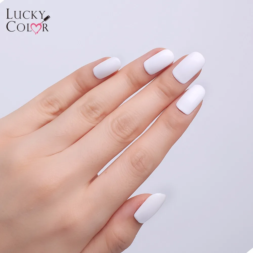 Лак для ногтей lucky color чистый белый УФ-Гель-лак высококачественный LED Классический