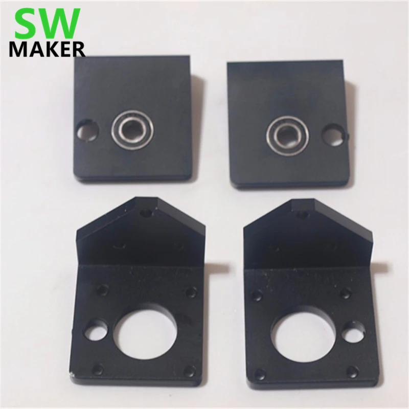 

DIY Reprap Prusa i3 детали для 3D принтера Алюминиевый металлический черный цвет Z-AXIS нижний левый/правый + верхний левый/правый комплект/Набор для 8 м...