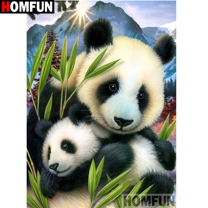 Алмазная 5d-картина HOMFUN панда вышивка крестиком с полными квадратными/круглыми