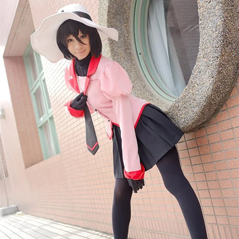 Coshome аниме Owarimonogatari Oshino Ougi костюмы для косплея парики Bakemonogatari Хэллоуин розовая