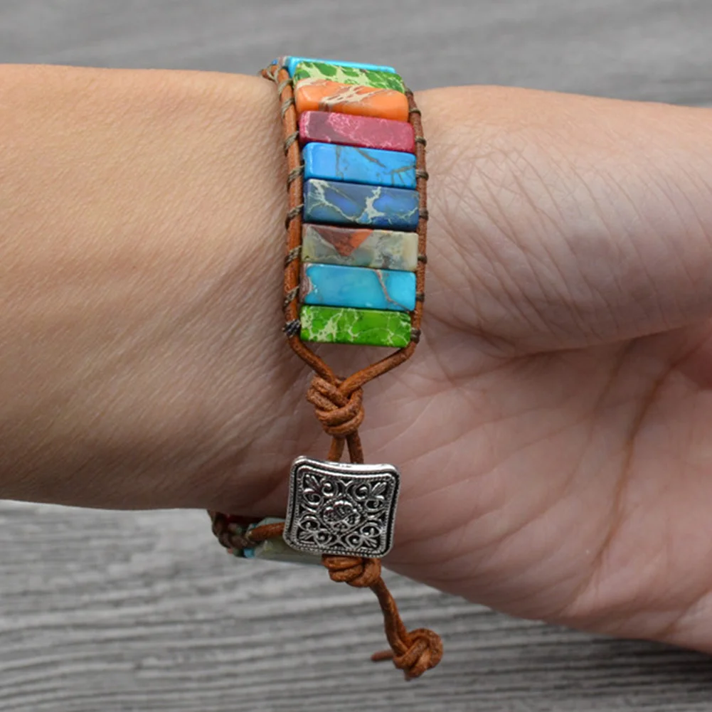 Men Women Leather Wrap Mobile Knots Exquisite Accessories Tube Beads Classic Couples Bangles Multi Color Gift Ethnic Style | Украшения и
