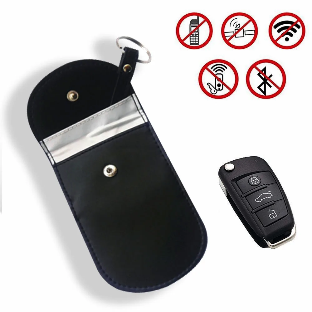 RFID чехол для автомобильных ключей черный электромагнитный блокирующий защитный