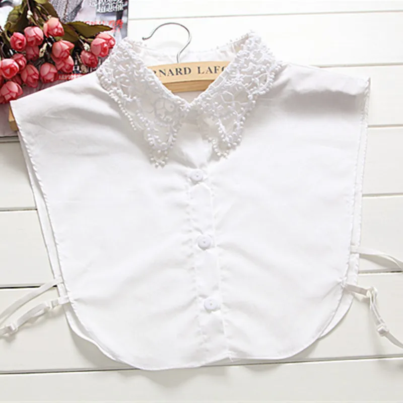 

YSMILE Y Fashion New Women White Sweet Lace Fake Collar All Match Spring Autumn Shirt Decoration Clothes Accessories For Female