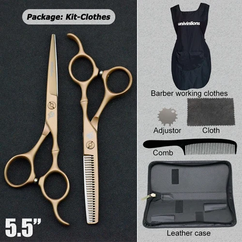 5006JCLOTHES 5,5/" 440C черные золотые Парикмахерские ножницы Дешевые Профессиональные Парикмахерские ножницы парикмахерские ножницы diy ножницы - Цвет: 5006JCLOTHES