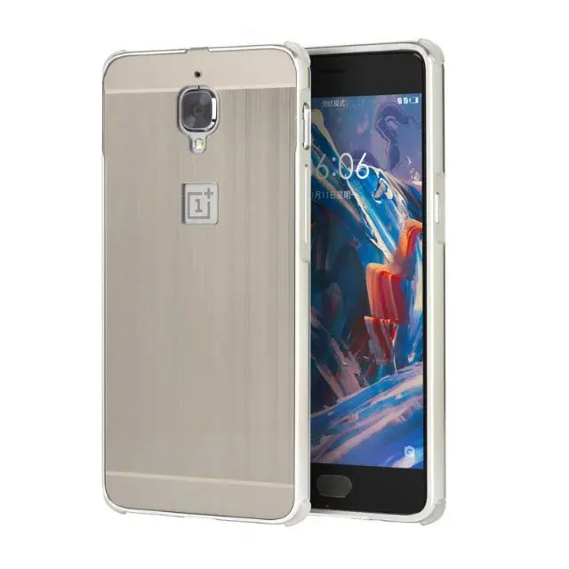 Для oneplus 3/три/один плюс 3/1 + 3 покрытие металла Алюминий бампер Матовый PC акрил 2 in1