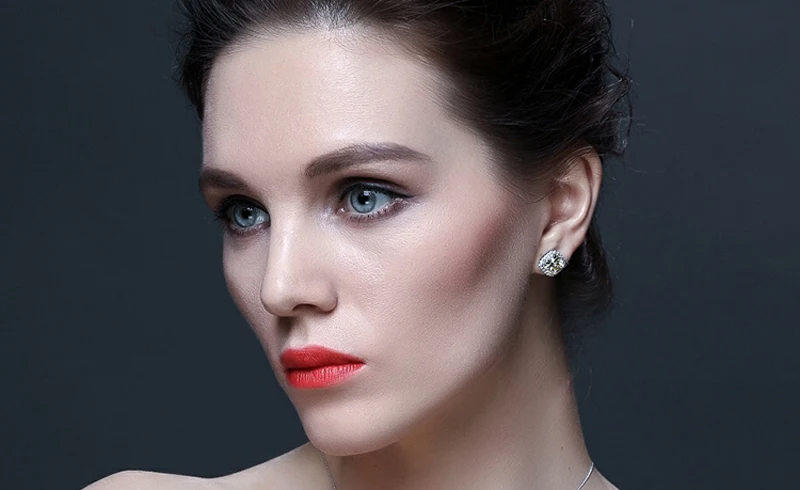 Sent Silver Certificate! YINHED Princess Square Cubic Zirconia Stud Earrings for Women 100% 925 Wedding Jewelry ZE083 | Украшения и