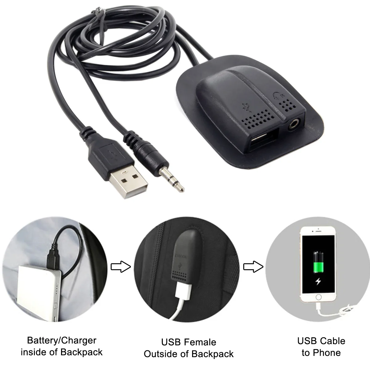 USB рюкзак аудио кабель 2 0 видео и 3 5 мм для зарядки практичный удобный походный