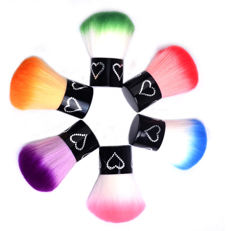Профессиональная мягкая щетка для дизайна ногтей 1 шт. очистки пыли 6 видов цветов