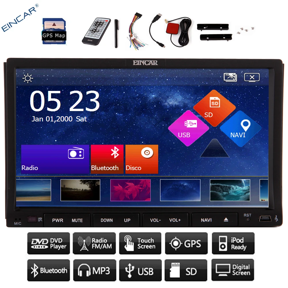 GPS dvd плеер автомобиля ПК USB Авто Радио MP3 фильм стерео RDS IPOD навигации музыка Cd Sub