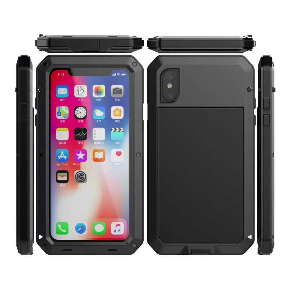 Чехол для iPhone 11 Pro XR XS Max X SE 2 алюминиевый металлический чехол 8 7 Plus