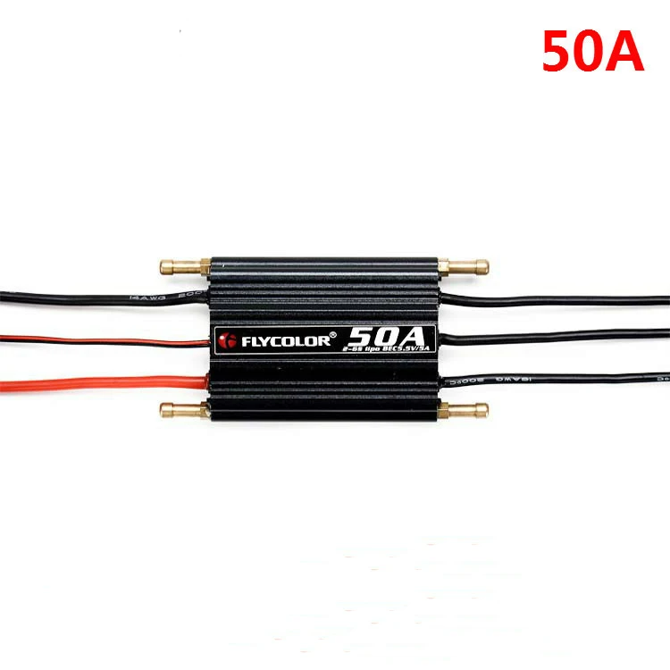1 шт. FLYCOLOR 50A 70A 90A 120A 150A водонепроницаемый ESC RC лодка водяное охлаждение