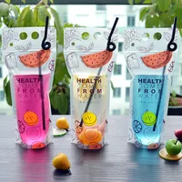 500ml Transparent Self-sealed Plastic Beverage DIY Summer Drink  Container Drinking Bag Fruit Juice Food Storage party Drink bag